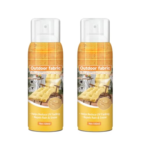 Protector de tela impermeable en aerosol a prueba de agua, repelente al agua y protección UV, protector de muebles para tapicería, trapos, ropa, alfombras, 100 ml (paquete de 2)