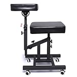 GBK Multifunctional Tattoo Chair with Adjustable Arm Rest & Backrest, Ergonomic Tattoo Arm Rest Stand, Professional Tattoo Equipment Furniture for Studio & Salon (With Wheels)