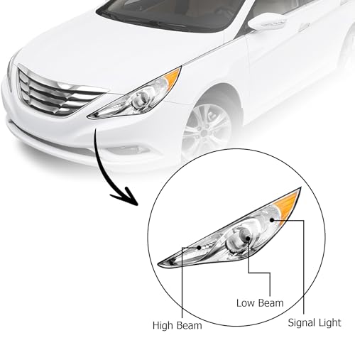 2011–2014 Hyundai Sonata Projector Headlights | OEM Replacement Pair - Image 4