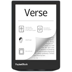 PocketBook Verse E-Reader | E-Ink Carta ™ HD Touchscreen | SMARTlight قابل للتعديل | حتى شهر واحد من عمر البطارية | WiFi & فتحة بطاقة الذاكرة | قارئ الكتب الإلكترونية باللون الأزرق الفاتح