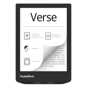PocketBook Verse E-Reader | Eye-Friendly 6” E-Ink Carta™ HD Touchscreen | Adjustable SMARTlight | Up to 1 Month of Battery Life | WiFi & Memory Card Slot | E-Book Reader in Bright Blue