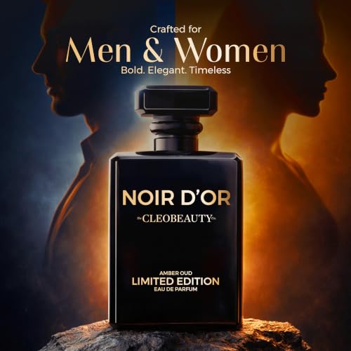 Image of TheCLEOBEAUTYCo. Noir D'Or Amber Oud Limited Edition Eau De Parfum for Men & Women, Long Lasting Luxury Perfume, Oriental Woody Fragrance with Citrus, Floral & Oud Notes, Premium Gift Perfume, 50 ml