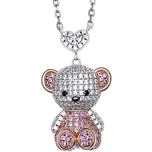 Cute Animal Necklace for Women Bear/Dog Pendant Jewelry