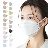 [GINZA STYLE] マスク 不織布 立体マスク バイカラー 日本製 (ホワイト×ピンク, 30枚入)