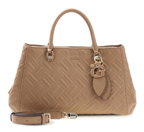 GUESS Sally Triple Compartment Satchel sac à main beige marron