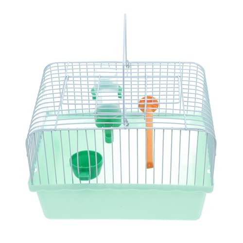 FELTECHELECTR Tragbarer Vogelkäfig aus ABS und Eisen leicht zu reinigen zufällige Farbe mit Sitzstange Futterbox und Wasserspender für Nymphensittiche für und Outdoor Einsatz