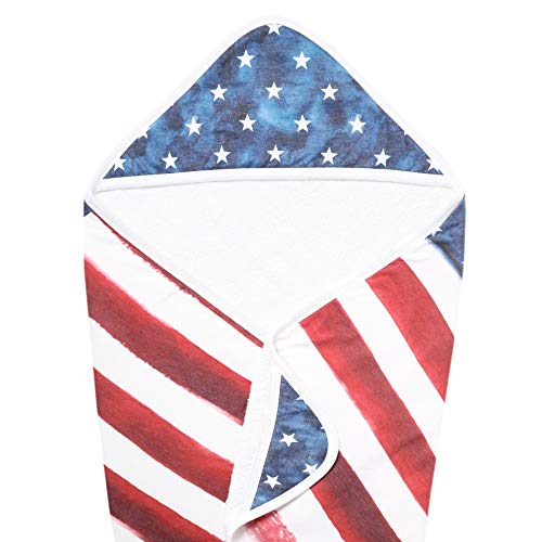 Image of Copper Pearl Hooded Bath Towels Premium Knit/Terry Cloth Baby Towels with Hood, Pockets, and Cool Designs - Great to Gift and Make Bath Time Fun - Baby Bath Towel, Patriot