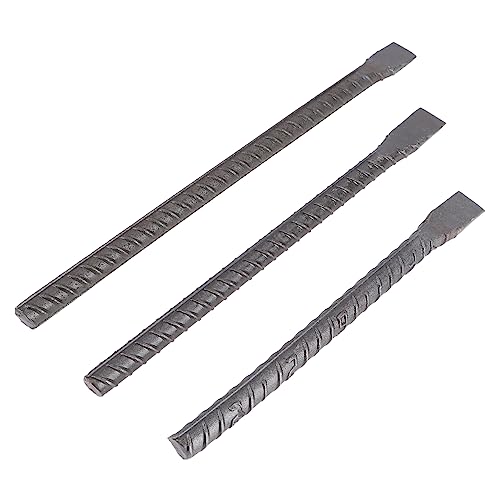 SEWOART 3pc Rebar Chisel Set Threaded Masonry Tools Flat Heads for Concrete Stone Carving Long-lasting Easy to Use