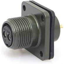 MS3102A-10SL-4S Circular Industrial Connector,2Pin Female,Square Flange Receptacle,MIL-DTL-5015 Series Waterproof Aviation Plug,Threaded Connector,Solder Type,for Aviation and Industrial Applications