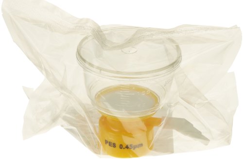 Celltreat 229711 Bottle Top Filter, Sterile, Graduated, PES Filter Material, 0.45µm Pore size, 50mm Diameter, 150mL Volume (Case of 24)