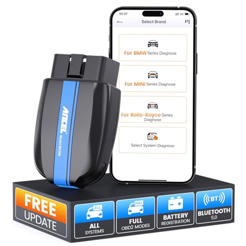 ANCEL BD300 BMW Bluetooth OBD2 Scanner, Full System Code Reader and Diagnostic Tool for BMW with Battery Registration Service Reset EPB CBS ETC ABS Airbag & Powerful OBD2 Functions