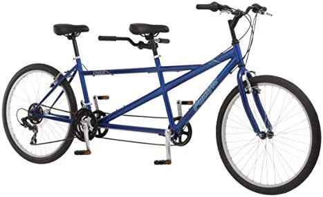 Pacific Dualie Adult Tandem Bike, 26-Inch Wheels, 2-Seater, 21-Speed, Linear Pull Brakes, Blue