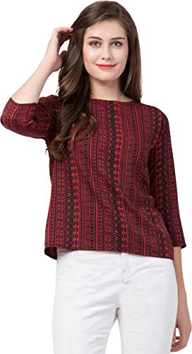 TUSI Women’s Classic Fit Casual Top – Maroon