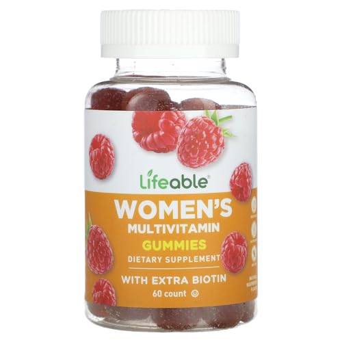 Lifeable Women's Multivitamin Gummies, Natural Raspberry, 60 Gummies