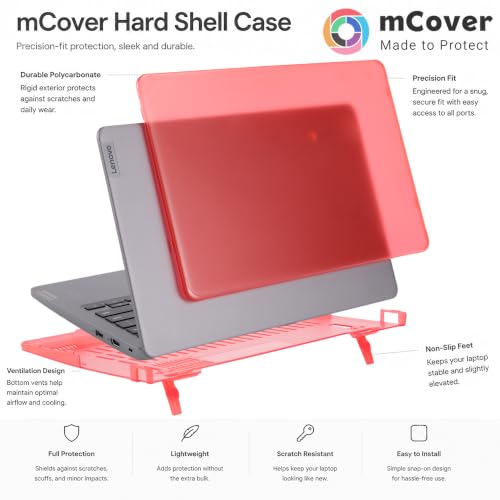 Protector Lenovo 14e Chromebook Gen 3 contra golpes y caídas accidentales rojo 6