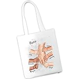 Personnalisable au recto Tote bag mamie personnalisable avec mains - Cadeau original - Fête des grand-mères
