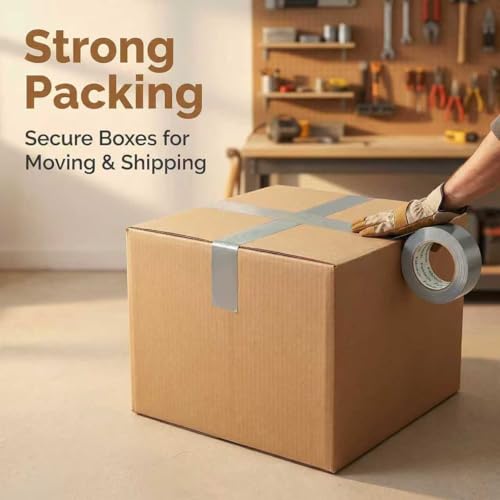 Image of Duct Tape Silver 5 Pack Heavy Duty,9 Mil Thickness, 2 Inch x 30 Yards, Waterproof Strong Adhesive, Flexible,Tear by Hand, Multi-Use for Repairs, DIY, Industrial & Home Use
