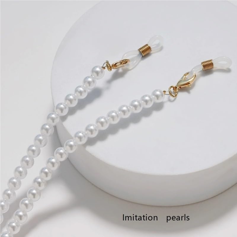 Versatile Bright Eyewear Retainers Retro Eyeglass Chains Pearl Beads Sunglasses Hanging Neck Accessories