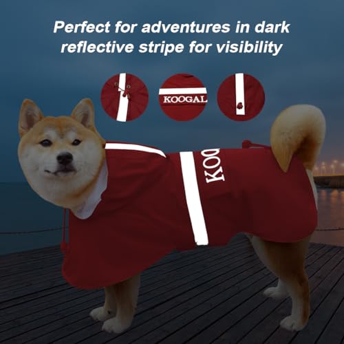 Imperméable pour chien rouge grande taille idéal balade forêt