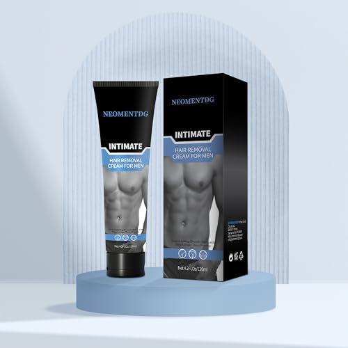 Neomen Hair Removal Cream for Men: Intimate Depilatory Cream for Private Area, Body Hair Removal Cream for Sensitive Skin with Aloe & Vitamin E, 3.5 Oz