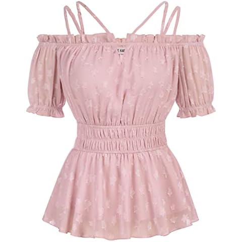 GRACE KARIN Blusa Gótica Rosa Manga Corta Cover