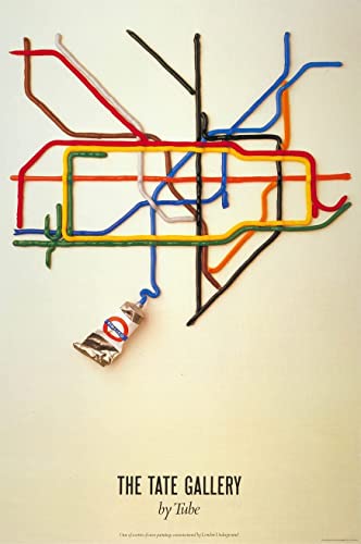 Image of RPW Roystone Print Works London Tate Gallery by Tube Travel Railway Poster Wall Art Print A4 & A3 (A3)