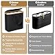 Yorbay 30L Toilettenpapier Aufbewahrung Korb mit Deckel, Faltbarer Klopapier Aufbewahrung für 12-16 Rollen Klopapier, Bambus Toilet Paper Organizer für Badezimmer, Enge Räume, Schwarz