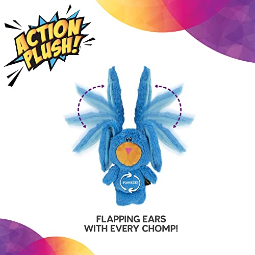 Trustypup Action Plush Bunny Animated Squeaky Dog Toy, Chew Guard Technology - Blue, One Size #TOP4