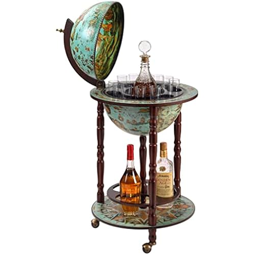 Design toscano sj360015 sixteenth century cielo replica globe bar liquor cabinet, 18 inches diameter, 36 inches tall, mdf, hardwood and paper, blue finish