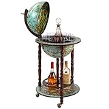 Design toscano sj360015 sixteenth century cielo replica globe bar liquor cabinet, 18 inches diameter, 36 inches tall, mdf, hardwood and paper, blue finish