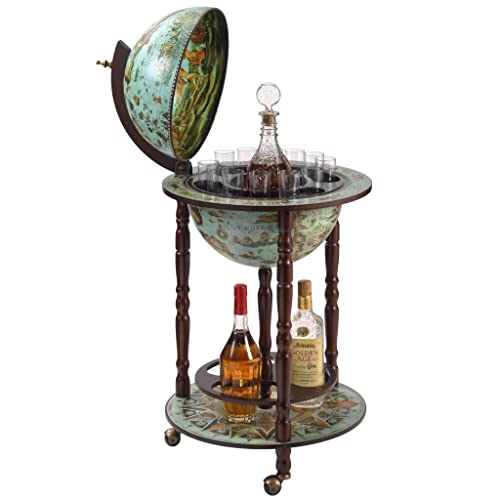 Design Toscano Sixteenth Century Replica Globe Bar Cabinet, 36 Inch, Cielo Blue #TOP3