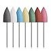 LZYXFP 12/7 Pcs Rubber Nail Drill Bits Silicone Nail Drill Milling Cutter Electric File Nail Sander Tips All for Manicure Nails(7 Pcs-3)