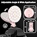 Hagibis LED Video Light, 2500mAh Rechargeable Camera Light, CRI97+ Dimmable Ring Light with Cold Shoe Mount, Portable Photography Lighting for Camera Phone Photography, Vlog Filming&TikTok Live(Pink)