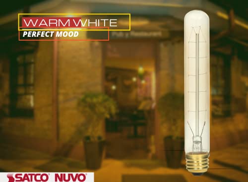 Satco 60 Watt T9 Incandescent; Clear; 3000 Average Rated Hours; 230 Lumens; Medium Base; 120 Volt For Pendant Lighting Fixtures, Decorative For Dining Room, Studio, Lounge, Restaurants (10 Pack) #TOP4