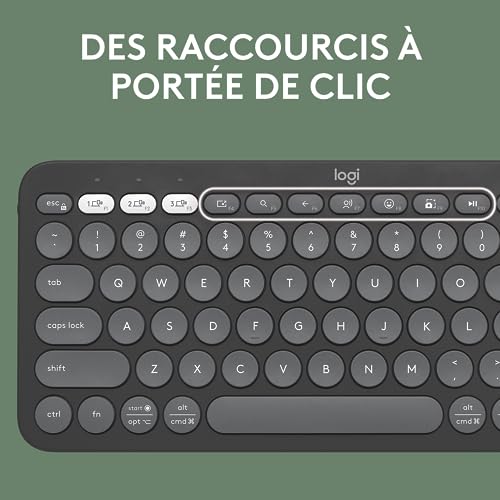 Pebble Keys 2 K380s - AZERTY French Layout, Graphite - Tastiera gaming - Immagine 3