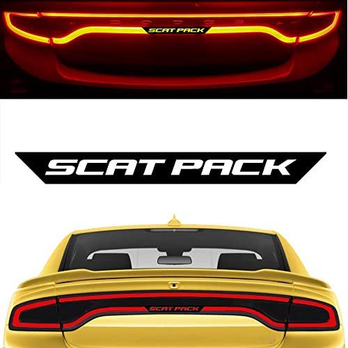 for Dodge Charger Scat Pack Tail Light Decal ,Racetrack Text Sticker Overlay fits 2015, 2016, 2017, 2018, 2019, 2022 & 2022 Model Taillight ,for Charger Sact Pack Accessories (forScat-Pack)