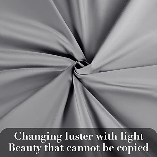 Shilucheng 100% Eucalyptus Tencel King Size Sheets, Lyocell Sheets Silk Cooling Bed Sheets Set,Silky Soft & Smooth, Breathable King Sheets Deep Pocket - 4Pc, Grey #TOP3