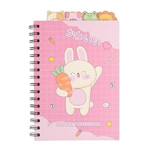 Grupo Erik Libreta con separadores Kawaii - Cuaderno A5 punteado, Libreta niña | Cuaderno apuntes : Libreta a5 anillas : Tapa blanda 160 págs