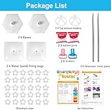 Balloon Column Stand, 6.7Ft Balloon Stands Kit Telescopic Balloons Arch Stand for Floor with Reusable Metal Telescopic Design for Party Decoration, Wedding, Christmas, Birthday - Image 4