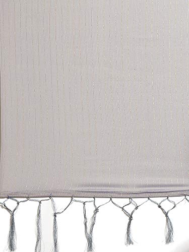 Image of AKHILAM Women's Chanderi Pure Georgette Saree with Blouse Piece
