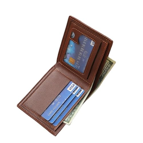 Male Bag Slim Multifunctional PU Money Coin Purses Portable 3 Colors Wallets(Brown)4