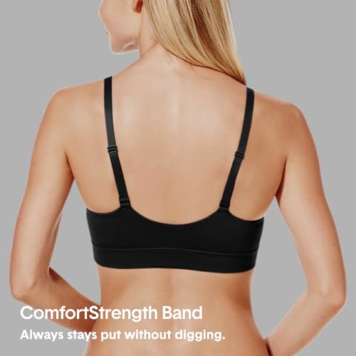Image of Tommy John Women's Bralette, Triangle, Second Skin Fabric, No Underwire with Adjustable Straps & Removable Pads (A-C)
