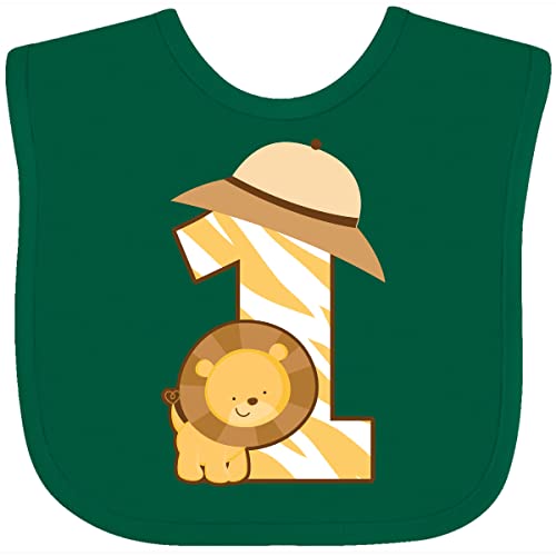 Inktastic Safari 1St Birthday Jungle Animal 1 Year Old Baby Bib Green 1B52D #TOP28
