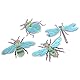 Cikonielf 4PCS Kleidung Applique Stickerei Stoff Patches Libelle Käfer Biene Zikade DIY Patch Weihnachtszubehör