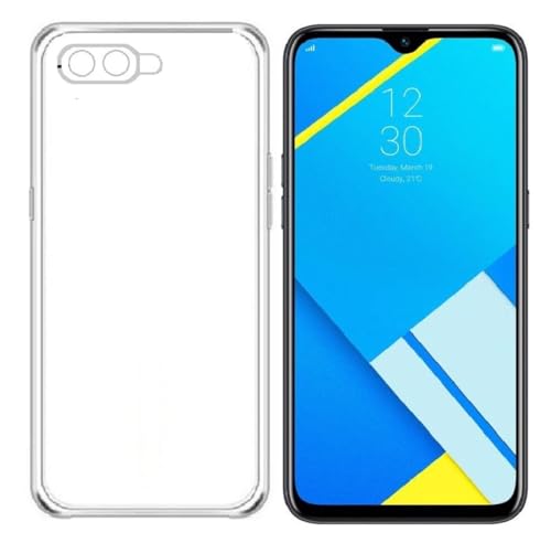 Image of COVERBLACK Rubber Silicone Back Cover for Realme C2 - Transparent