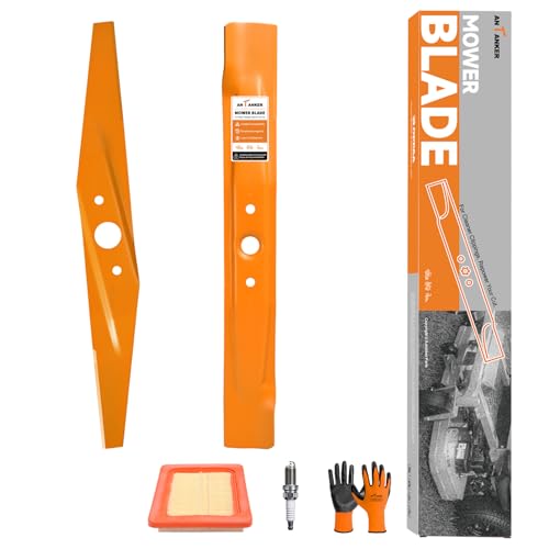 Antanker 72511-VR8-M00&72531-VR8-M00 Mower Blade Kit Compatible with Honda HRN216 HRN216VKA HRN216PKA Lawn Mower 21 Microcut Twin Blade Kit with 17211-Z8B-901 Air Filter Spark Plug