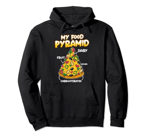 My Food Pyramid Funny Pizza Theme Meme Humor Regalo Sudadera con Capucha