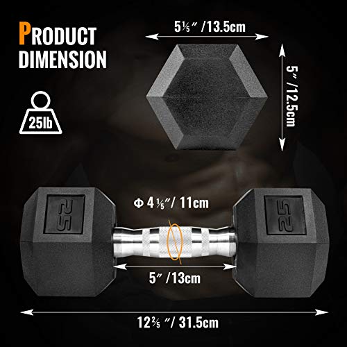 S.y. Home&Outdoor Dumbbells Weight Rubber Encased Hex Dumbbell For Sports And Fitness In Single Pack #TOP1