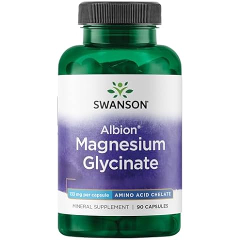 Swanson Albion Magnesium Glycinate 266mg Capsules Cover