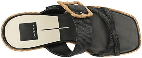 Dolce Vita Women's ONNIE Sandal, Onyx Raffia, 10 | Image 4